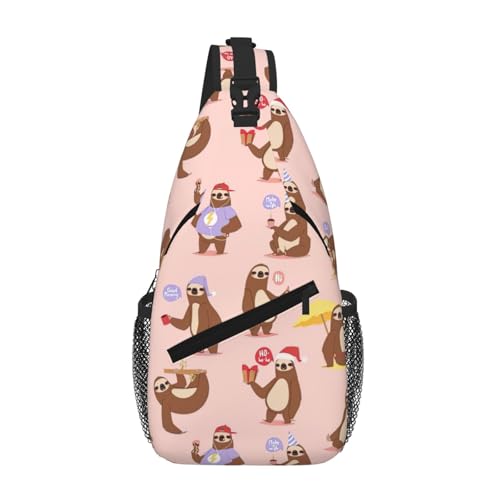 Sac à bandoulière paresseux unisexe léger pour voyage et randonnée