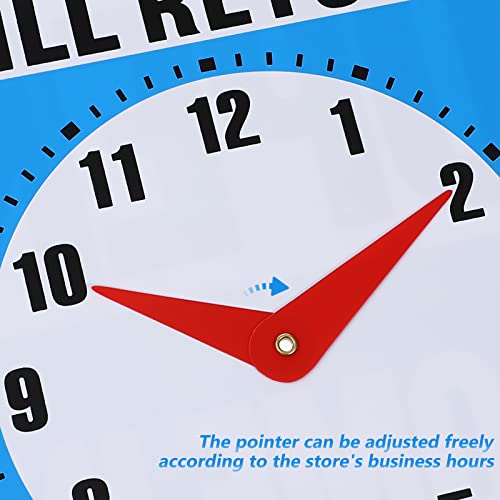 Ipetboom 1Pc Double-Sided Open/Come In/Will Return Sign With Clock Hands, Be Back Clock Sign Open And Closed Door Sign Door Pendant For Store Mall Shop Office #TOP3