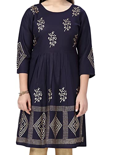 Image of muhuratam Girl's Cotton Regular Tunic Shirt