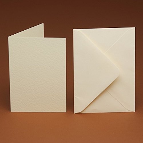 A6 Blank Cream Smooth Cards and Smooth C6 Envelopes (100)