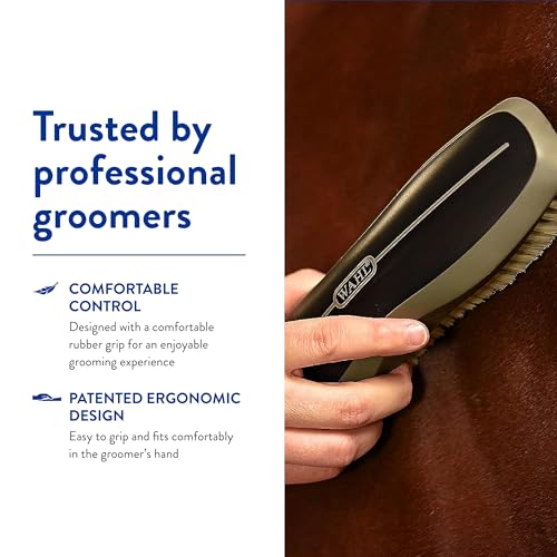 Wahl Professional Animal Equine Soft Body Horse Brush, Black | Effortlessly Removes Dirt and Loose Hair, Comfortable Rubber Grip, Patented Ergonomic Design - Image 7