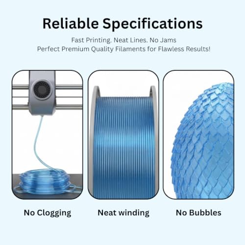 Image of 3IDEA PLA Translucent 3D Printing Filament 1.75mm, Transparent, 1KG, Reusable Spool, Premium PLA Filament, Dimensional Accuracy ±0.02mm, Smooth & Consistent Printing Purple