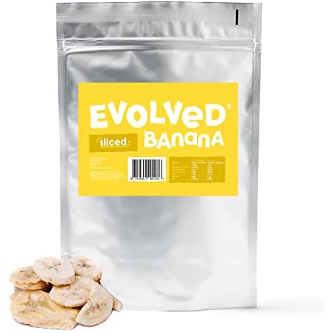 Evolved Freeze Dried Banana Slices, Freeze Dried Fruit with No Added Sugar, 100% Natural and Vegan Friendly | Perfect for Baking, Edible Decoration & Drink Garnishes - 150g Cover