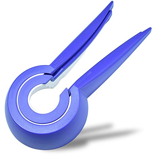 Seki Japan Multi Function Bottle Cap Opener, 2 Size Rubber Grip Jar Opener, Blue Plastic Handle Remove Stubborn Lids Kitchen Gripper, For Elderly, Women, Children #TOP25