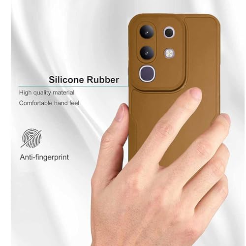 Image of Soft Back Cover Compatible with Vivo T4x 5G / iQOO Z10x 5G - Silicone Brown