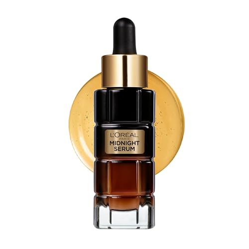 L'Oréal Paris, Siero Viso Midnight, Per Pelli Mature, Azione Anti-Età, Incarnato Levigato e Rughe Ridotte, Con Complesso Antiossidante e Vitamina E, Age Perfect Renaissance Cellulaire, 30 ml