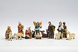  Wunderschöner handbemalter Krippenfigurensatz - 17-teilig - ca 10 cm hoch K604/S