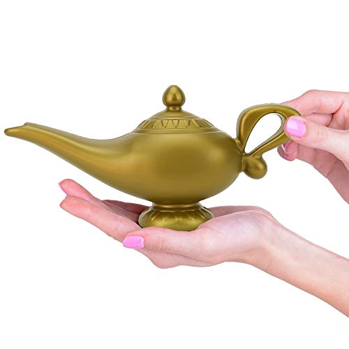 Skeleteen Arabian Genie Oil Lamp - Aladdin's Gold Magic Genie Lamp Costume Accessory - 1 Piece #TOP1