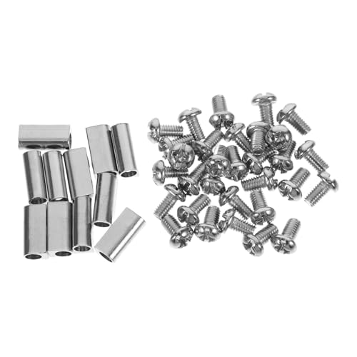 NUOBESTY 10piezas Abrazaderas De Cable De Hierro Inoxidable Ajustables Abrazadera De Cable Dúplex Para Colgar Accesorios De Iluminación