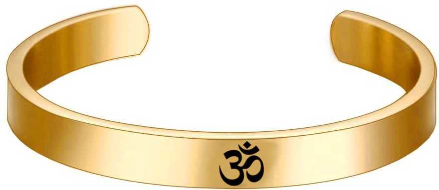 SILVER SHINE Gold Plated Stylish Bracelet Adjustable OM Design Kada for Men (B0849RBV7N) Amazon Price History, Amazon Price Tracker
