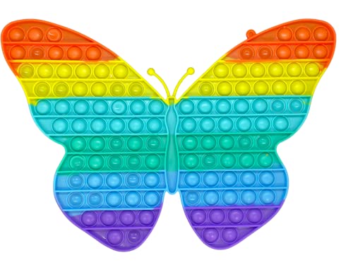 KUNSTIFY XXL POP Regenbogen Fidget Toy Antistress Spielzeug für Erwachsene...
