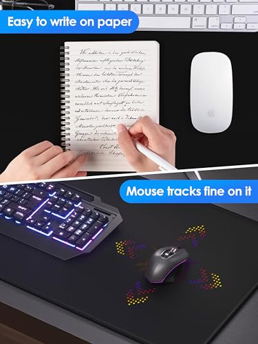 Image of Wireless Charging Mouse Pad with Foldable Phone Holder, 15W Magnetic Fast Charging for iPhone Samsung, 31.5 inchx15.75 inch Large Desk Mat for Laptop /Keyboard, Waterproof Gaming Mousepad with Non-Slip Base