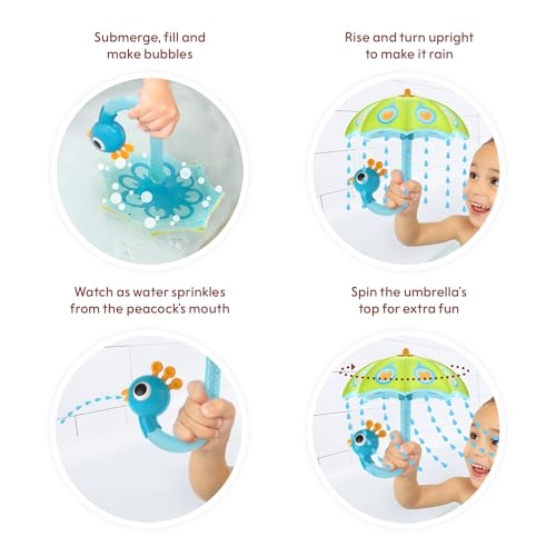 Yookidoo - Fill 'N' Rain Peacock Umbrella - Green - (YO40223) - 3