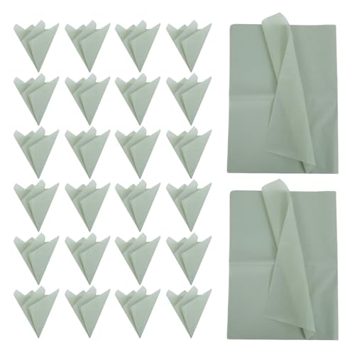 Papier de soie vert sauge 50x35 cm Holibanna pour emballage et bricolage floral
