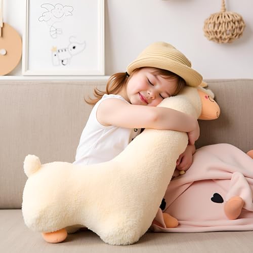 Image of Ryttir 29.5 Inch 15% Chubbier Large Llama Stuffed Animal, Soft Alpaca Plush Toy Body Pillow for Kids & Adults - Ideal Cuddly Gift & Room Decoration