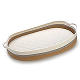 Oakrist Baby Changing Basket - Moses Table Topper – Includes Thick Foam Pad, Removable Waterproof Mattress Cover and Soft Gender-Neutral Muslin Sheet - Diaper Changing Station