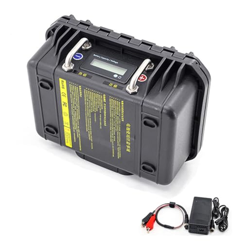 JCXYL EV Batterie pour Moulinet de pêche électrique 12 V 20 Ah, 30 Ah, 40 Ah ou 50 Ah ; Batterie LiFePO4 pour treuil électrique 24 V 20 Ah, 30 Ah, 40 Ah ou 50 Ah avec Chargeur.,12v,30Ah