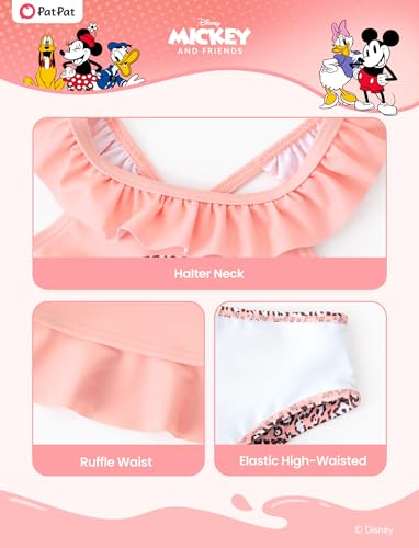Image of Disney Elsa Princess Toddler Girls Two Piece Tankini Top and Bow Tie Bikini Bottom Beach Swimsuit Set