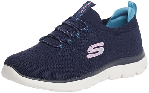 Skechers Sport Women's Summits-Top Player - Tenis para Mujer, Color Azul Marino, Multicolor Nvmt, Talla 44