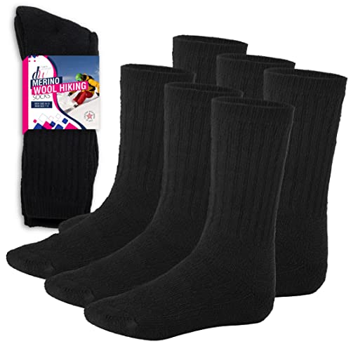 Debra Weitzner Merino Wool Thermal Socks For Men and Women - Cold Weather Extra-Warm Winter Boot Socks (3 Pairs)