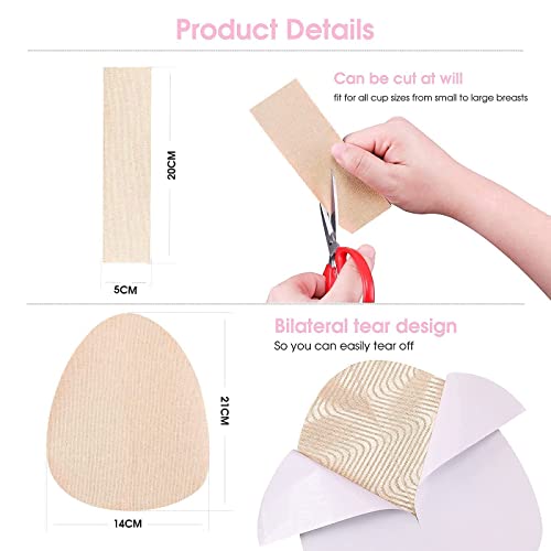 Invisible Lift Up Bra With Breast Lift Tape For Large Breasts 5 Pairs Breast Tape Lifting Large Breast Or All Cup Breathable Arbitrarily Cuttable Stick On Bra Push Up Sticky Bra For Large Breasts #TOP3