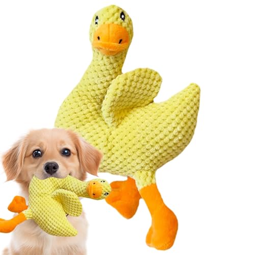Hundespielzeug- Beruhigendes, quietschendes Plüschtier, weiches, zahnendes Kauspielzeug mit Quietscher | Langlebiges Spielzeug für Welpen aller Rassen (klein, mittel und groß), für zu Hause
