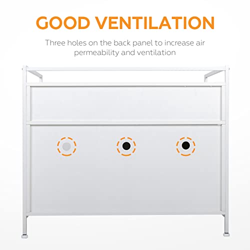 Yusing Litter Box Enclosure, Cat Litter Box Furniture Hidden, Cat Washroom Bench Storage Cabinet Large With Double Doors And Open Shelf For Bedroom, Living Room #TOP3