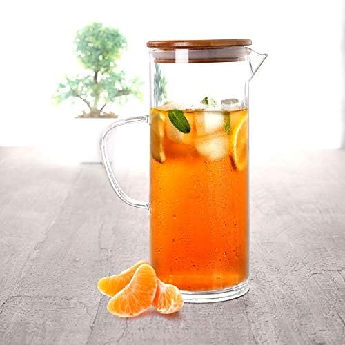 Cello Woody Borosilicate Glass Jug, 1000ml, Clear