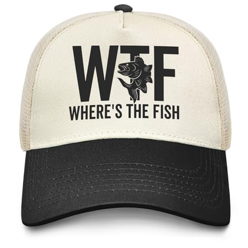 Image of WTF Where's The Fish Hat for Women Dad Hats with Design Caps