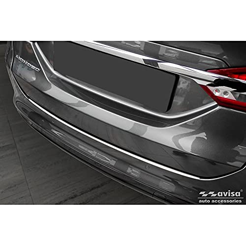 Avisa Protection de seuil arrière INOX Compatible avec Ford Mondeo V Hatchback/Sedan 2014-2019 & Facelift 2019- 'Ribs'