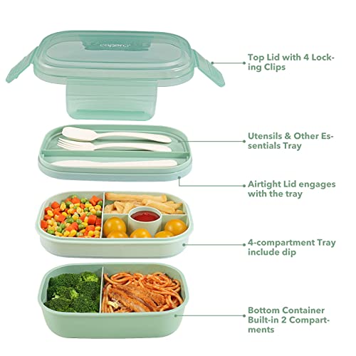 Caperci Stackable Bento Box Adult Lunch Box thumb #3