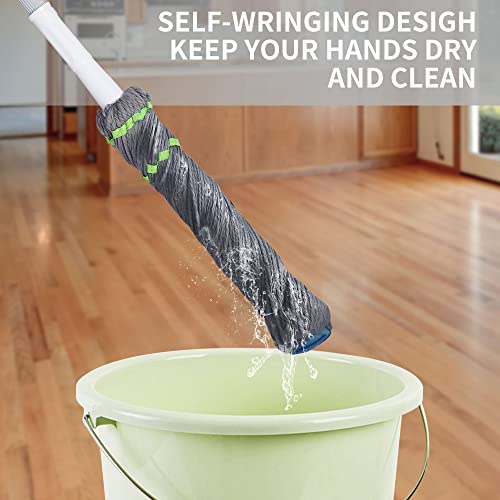 Boomjoy Self Wringing Twist Mop Compatible With Microfiber Spin Mop, 3 Mop Replacement Head Refill,For Wood Floor Hardwood Vinyl Tile Marble Laminate Household Office Kitchen #TOP2
