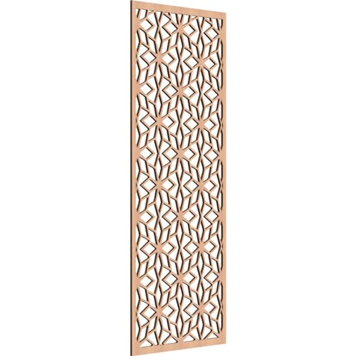 Image of 19 3 /8 inchW x 49 3 /8 inchH x 1 /4 inchT Lake Decorative Fretwork Wood Wall Panels, Alder