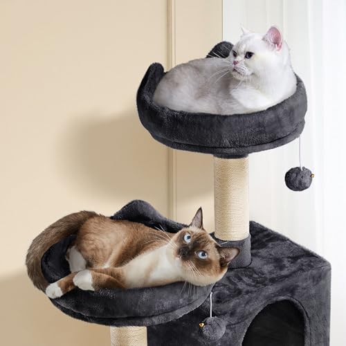 Árbol para gato negro de 24 x 19 x 62 pulgadas miniatura 5