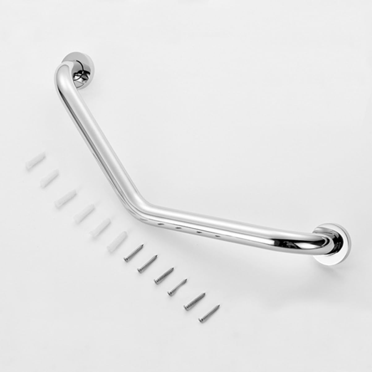 Pasamanos de Baño de Acero Inoxidable, Barra de Seguridad | Soporte Pasamanos Plata, Asidero Baño para Pasillo y Baño, Apoyo Firme 300kg
