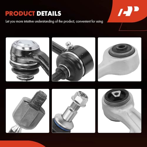 A-Premium Set of 12, Forward Rearward Lower Control Arm, Sway Bar Link, Forward Lower Ball Joint, Inner & Outer Tie Rod End, Compatible with 2006-2010 BMW 525xi, 528xi, 530xi, 535xi, 528i/535i xDrive by A-premium - Image 7