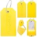 BlueCosto 5x Luggage Tags Suitcase Tag Travel Bag Labels w/Privacy Cover - Yellow