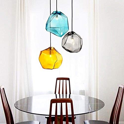 Ceiling Pendant Light, Stone 1 Light M-INI Colorful Glass Pendant