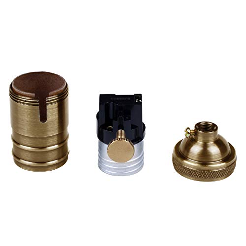 E26/E27 Retro Vintage Antique Copper Lamp Light Bulb Holder Socket Antique #TOP5