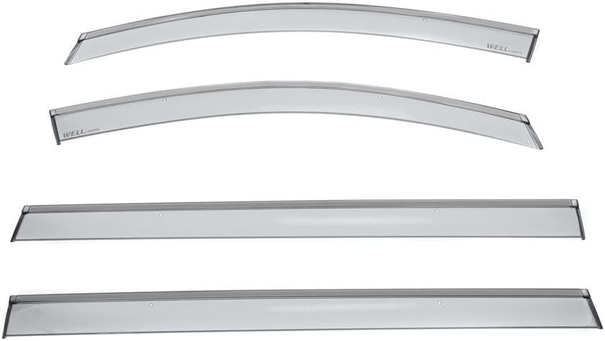 WellVisors Window Visors Wind Deflectors Compatible with Kia 2015-2021 Sedona with Black Trim Rain Guards 3-847KA018