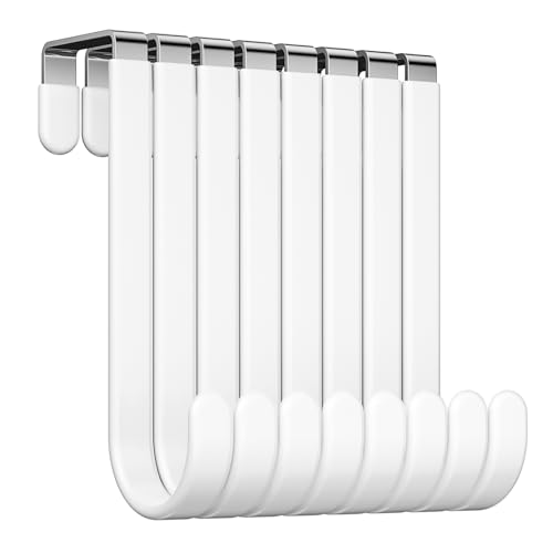 Optish 8 Pack Over The Door Hooks, Door Hanger Hook, Towel Hooks for Hanging, Towel Hanger for...