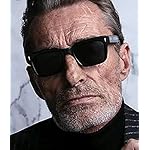 EYLRIM Square Frame Sunglasses for Women Men Trendy Chunky Rectangle Sun Glasses Black Shades UV400 Protection - Image 4