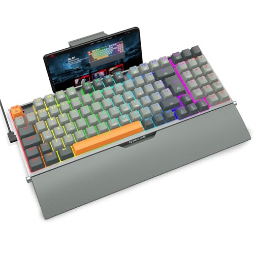 Teclado Mecânico Gamer Redragon Olaf RGB Cinza Compacto Switch Brown K648GG-RGB (PT-BROWN)