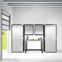 Seville Classics UltraHD 5-Piece Storage Cabinet System with Workbench