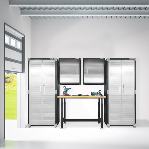 Seville Classics UltraHD 5-Piece Storage Cabinet System with Workbench