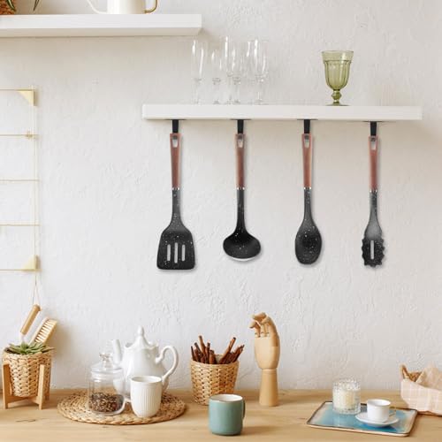 KQDRAVINE 10 Stück Deckenhaken Schwarz, Haken zum Schrauben Jackenhaken Haken Decke mit 20 Schrauben, Wandhaken zum Schrauben Garderobenhaken Einzeln, für Bad, Küche, Schal, Schlüssel