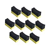 Parliky 10 Stück Autowaschschwamm Polsterschwamm Tonschwamm Weicher Polierschwamm Für Reifen Zum Wachspolieren Autoschwamm Autowachs Applikator Schrubberschaum Große