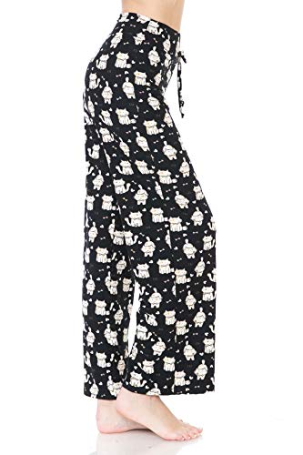 Image of Leggings Depot Women's Wide Leg Drawstring Pajama Pants for Lounge, Sleep