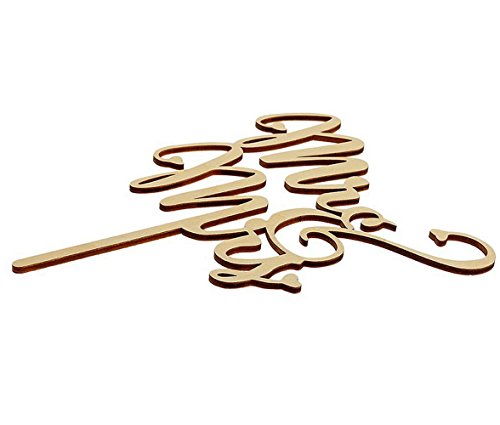 Mr And Mrs Cake Toppers, Kootips Wooden Wedding Cake Topper Party Cake Decoration (Mr And Mrs Cake Topper A) #TOP3