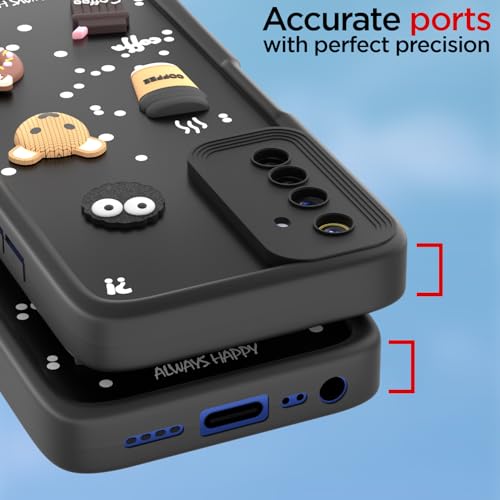 Image of Pikkme Back Cover for Realme 6 / 6i | 3D Cartoon Silicone Case Cute & Fun Full Protective Bumper Cover (Black)